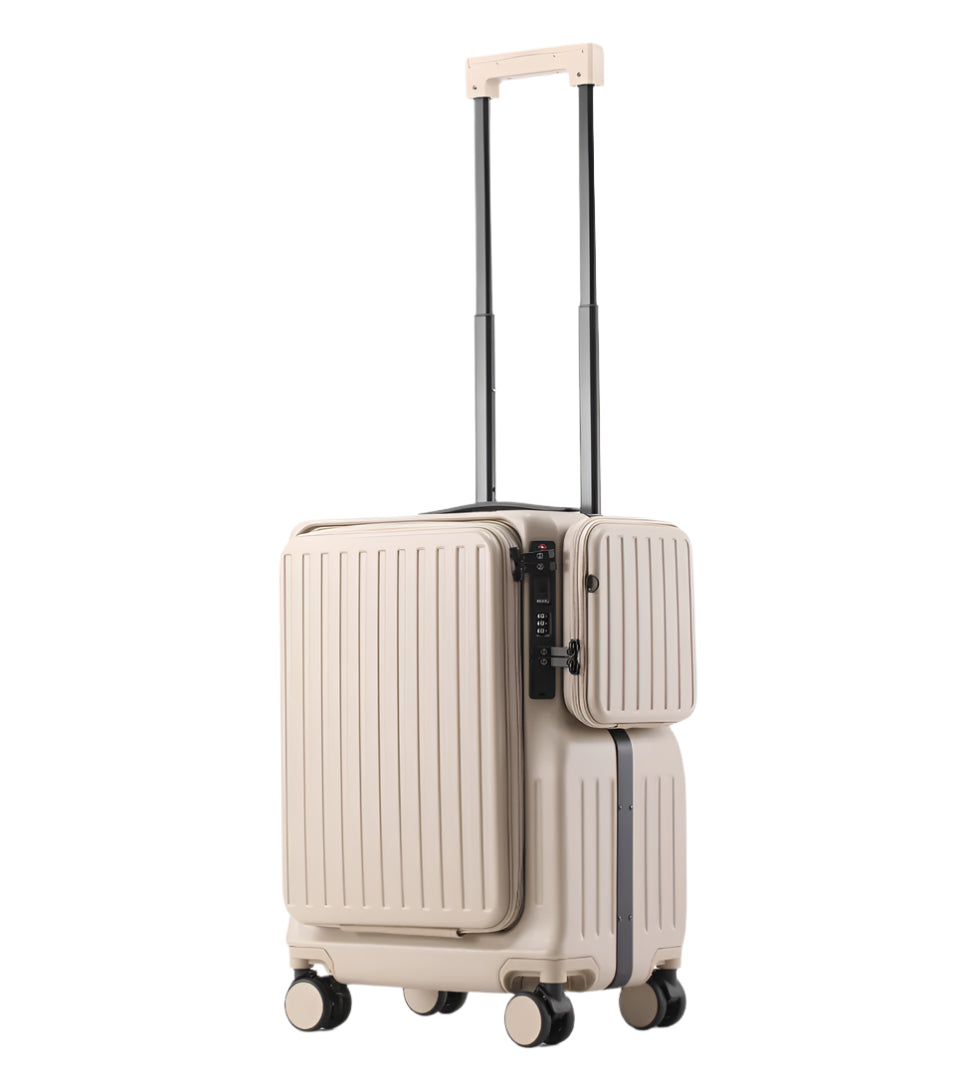 Front open suitcase
