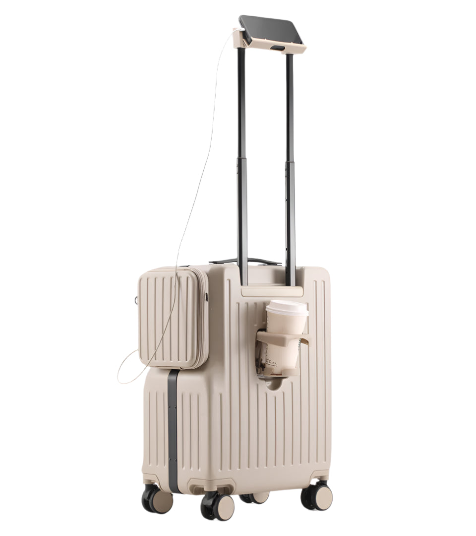 Front open suitcase