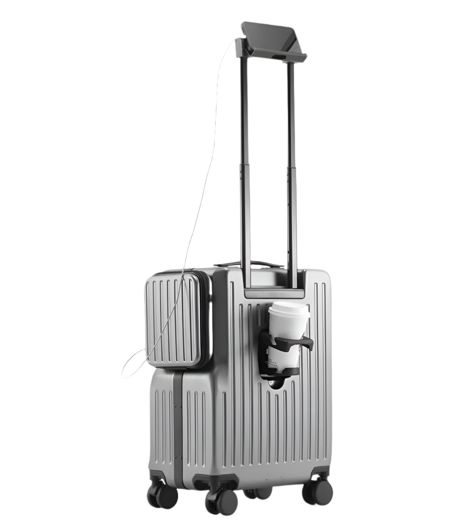 Front open suitcase