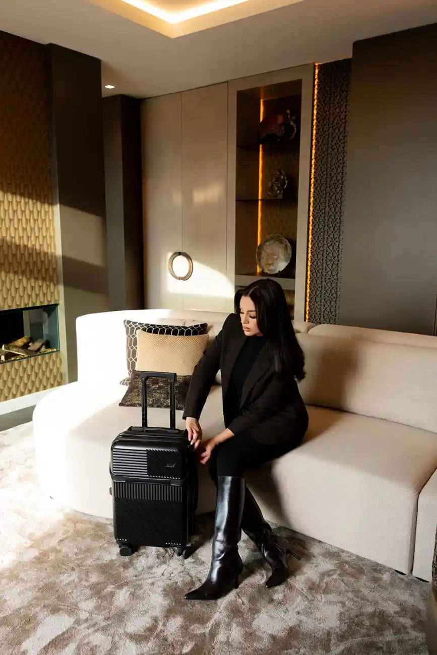 Front open suitcase
