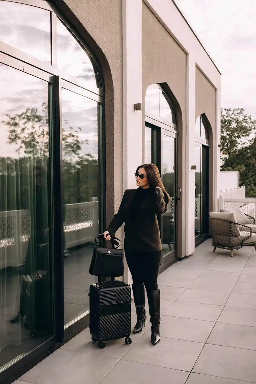 Front open suitcase