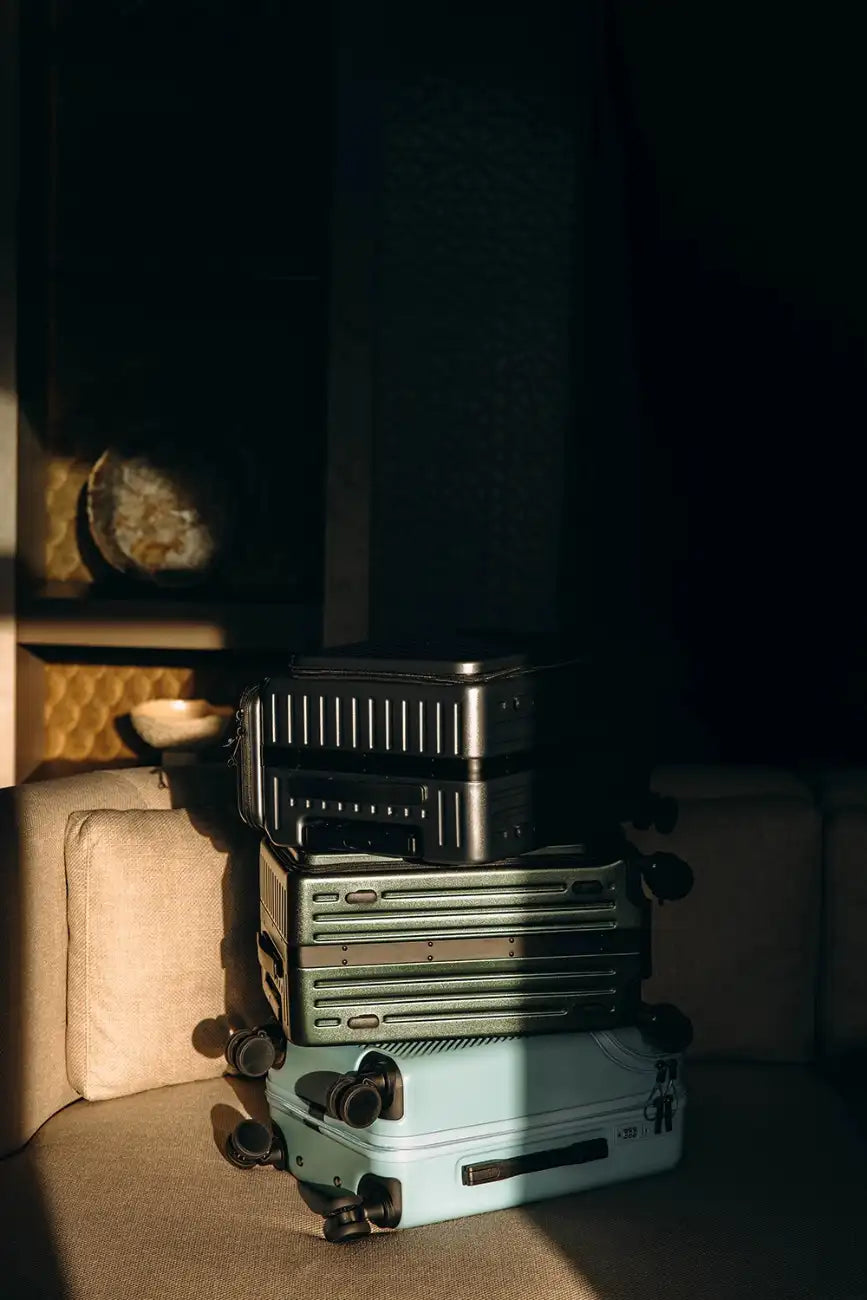 Front open suitcase