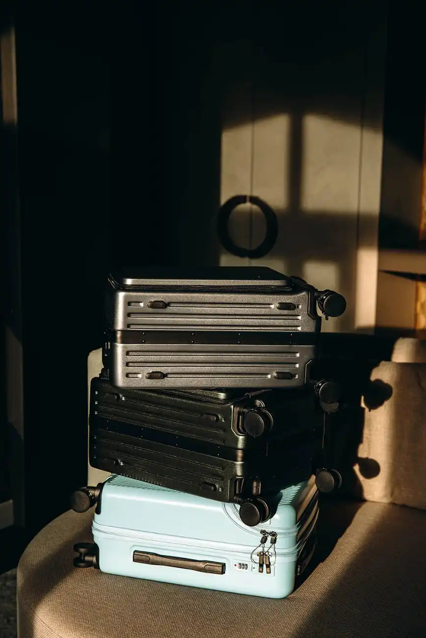 Front open suitcase
