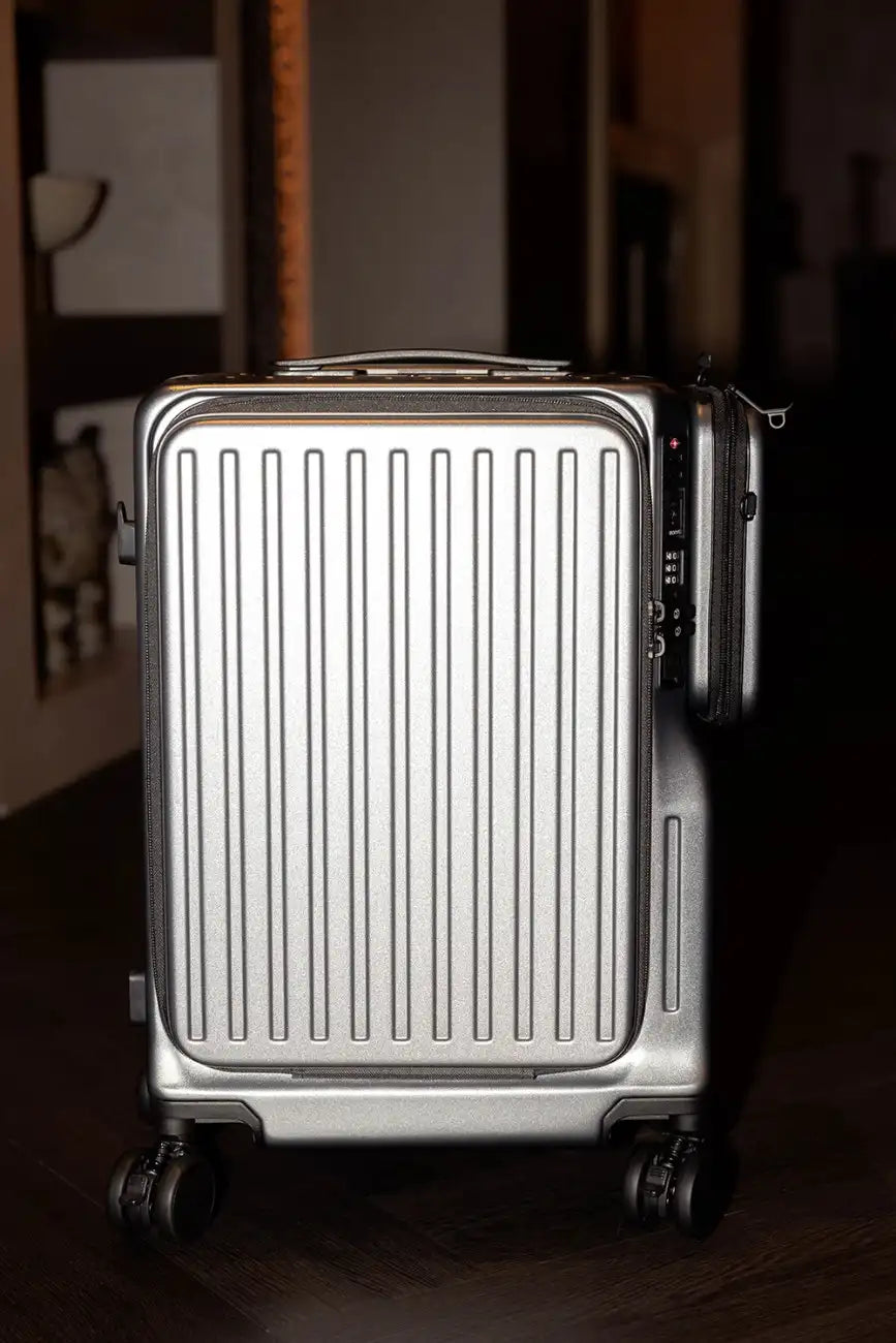 Front open suitcase