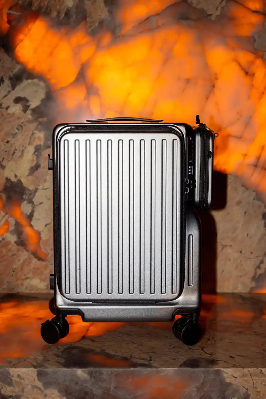 Front open suitcase