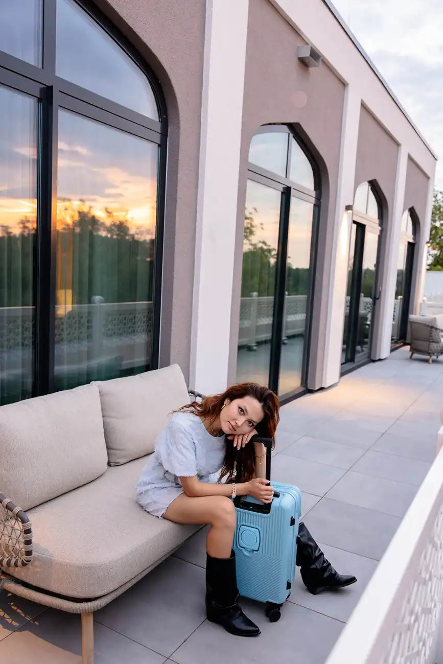 Front open suitcase