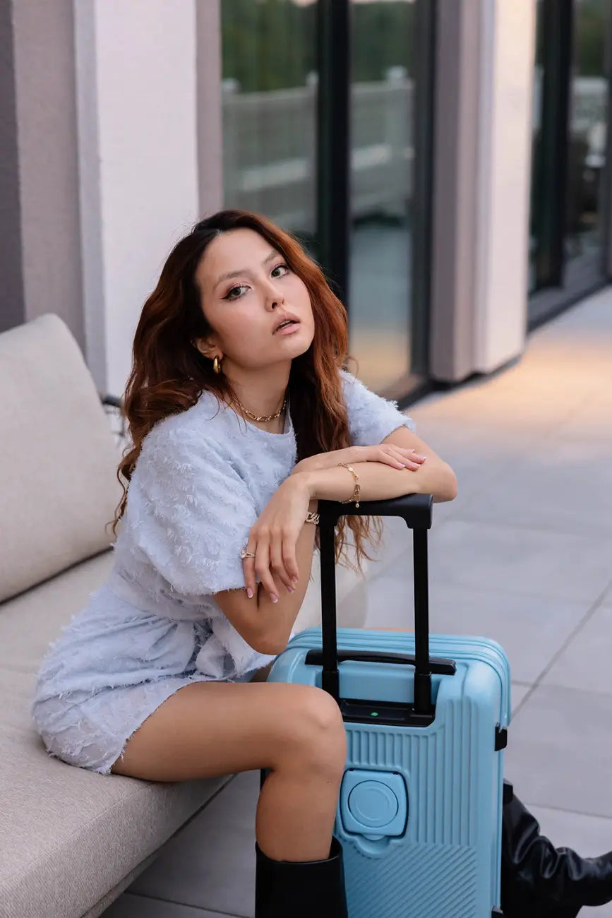 Front open suitcase