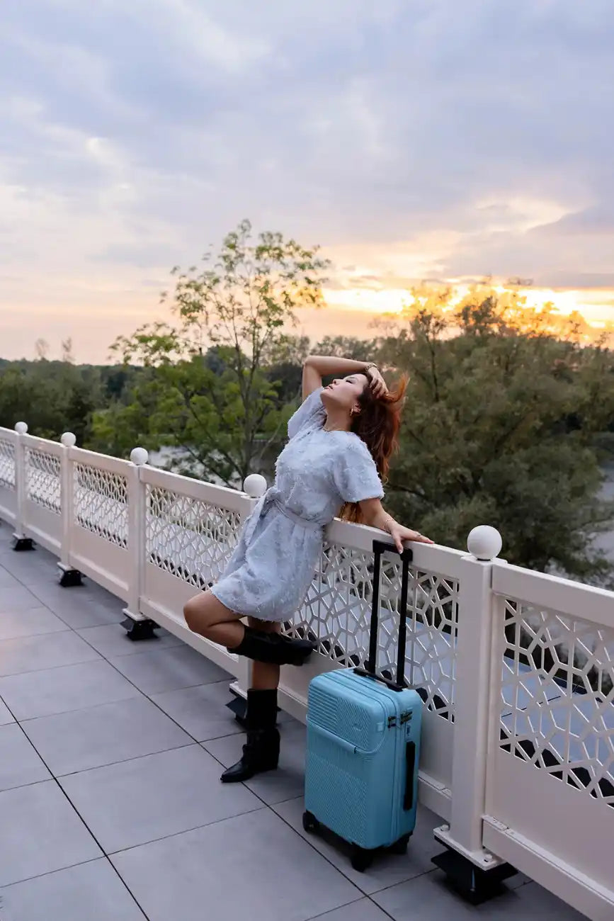 Front open suitcase