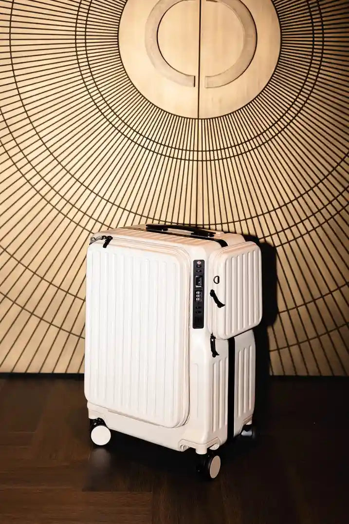 Front open suitcase