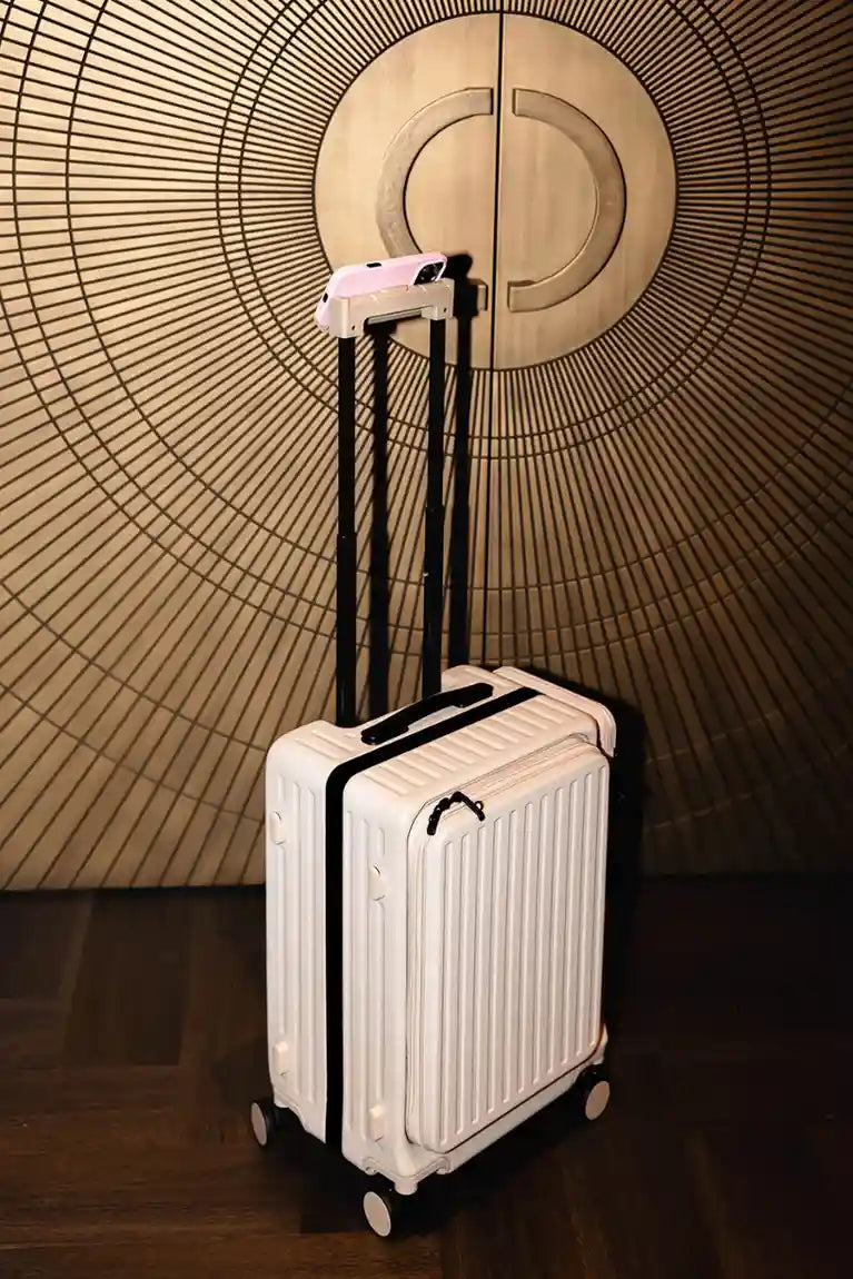 Front open suitcase
