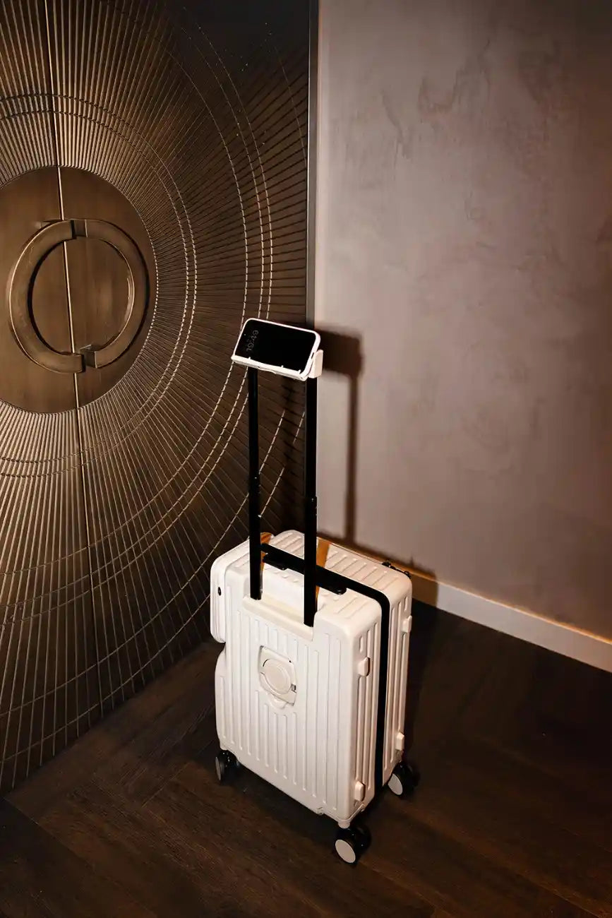 Front open suitcase