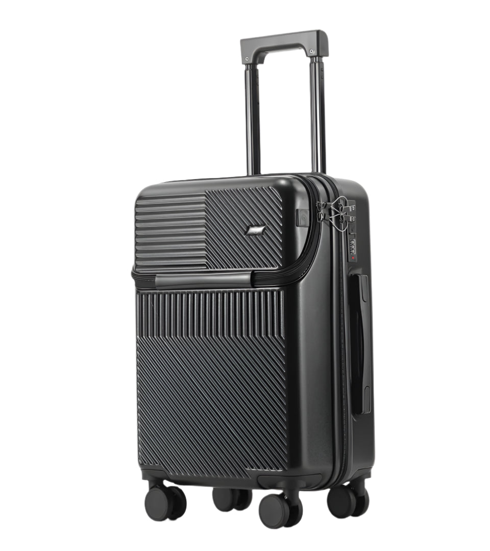Front open suitcase