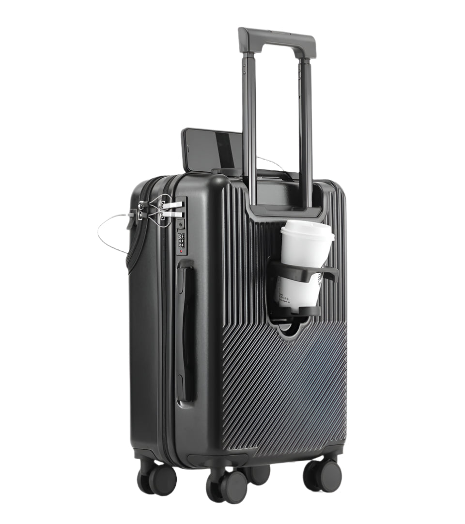Front open suitcase