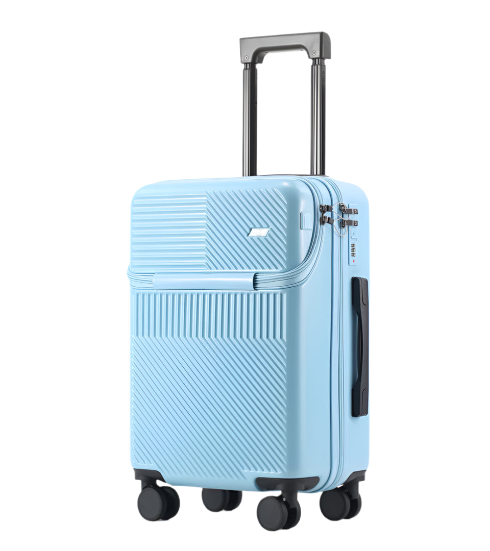 Front open suitcase