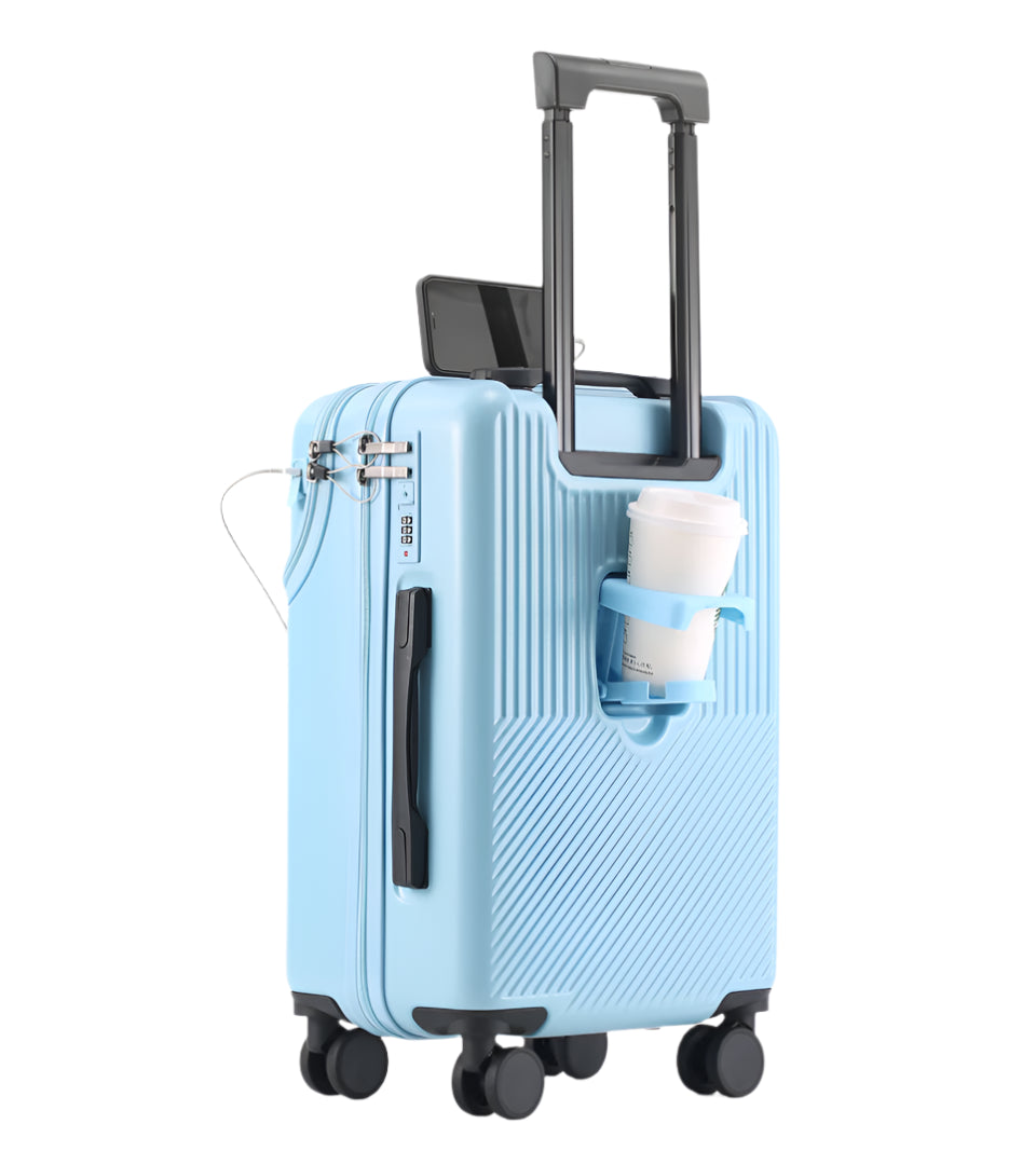 Front open suitcase