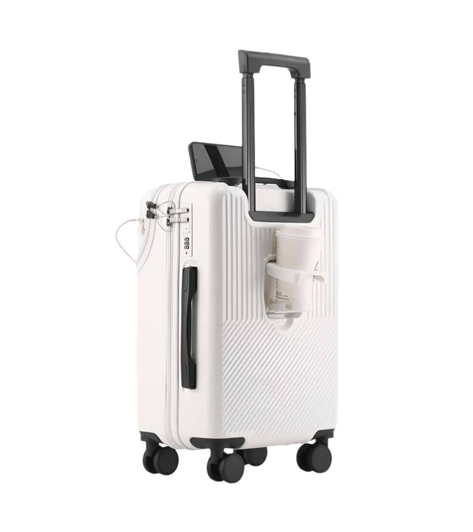 Front open suitcase