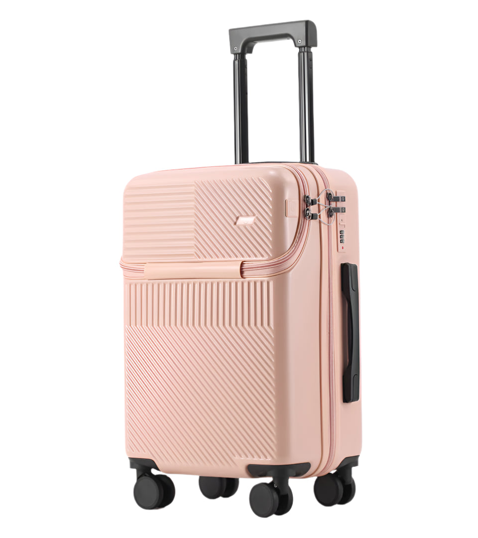 Front open suitcase