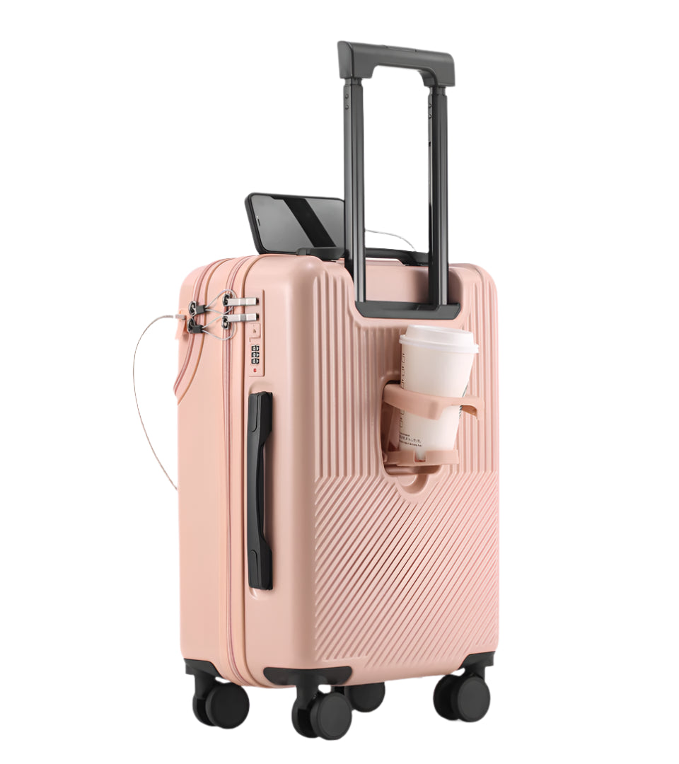 Front open suitcase